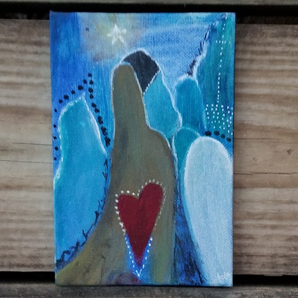 Original Art Canvas Painting Christian Art